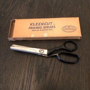 Vintage Kleencut pinking shears made in the USA.  They work great.